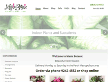 Tablet Screenshot of manicbotanic.com.au